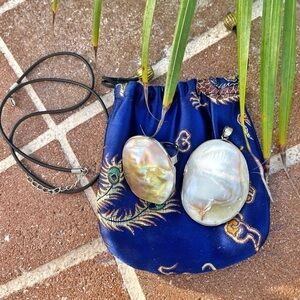 Mother of Pearl and Silver pendant and ring set